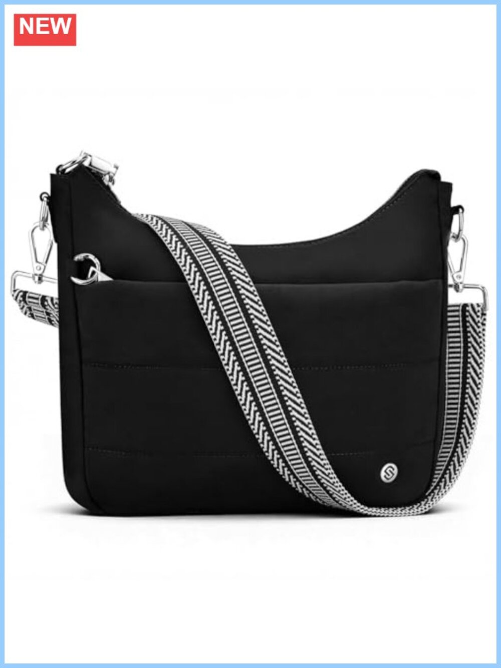 Anti-Theft RFID Crossbody Hobo Bag with Built-in Wallet Fits Travel